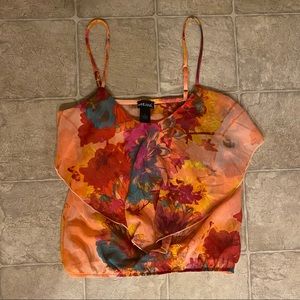 Wet Seal floral tank top, size medium